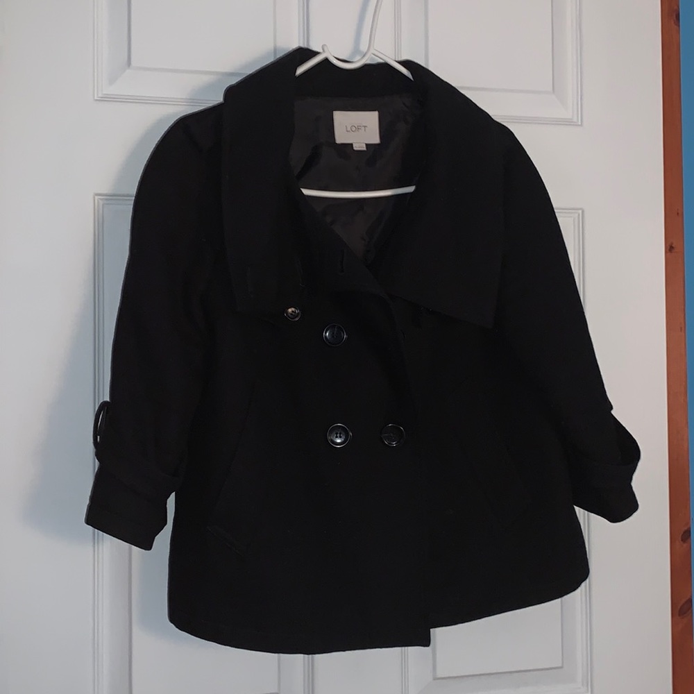 Anne Taylor Loft pea coat/cap size M